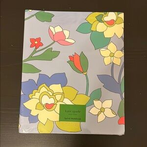 Kate Spade Gray Floral Spiral Notebook
